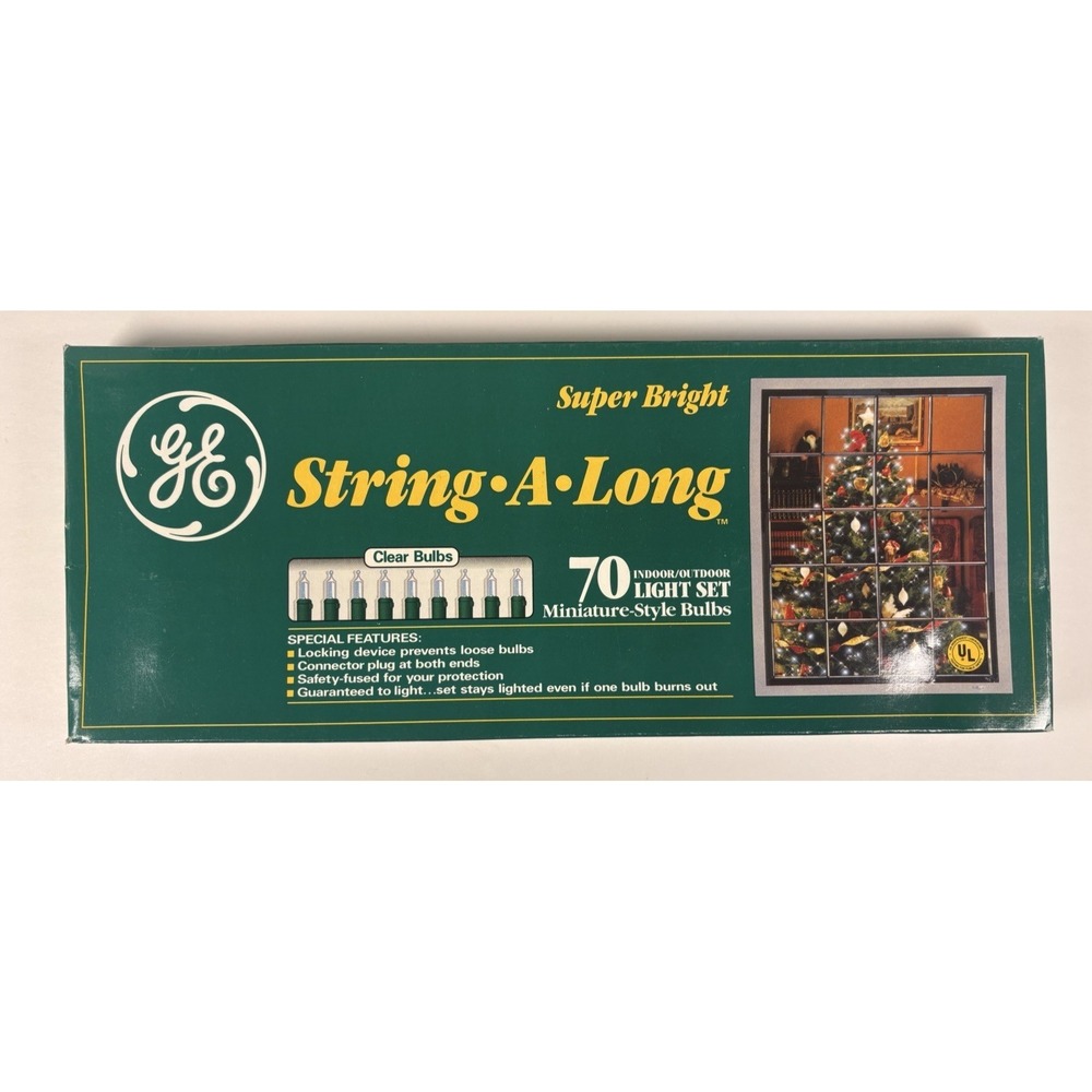 GE String-A-Long Super Bright 70 Light Set Clear Miniature Style 5 boxes 350